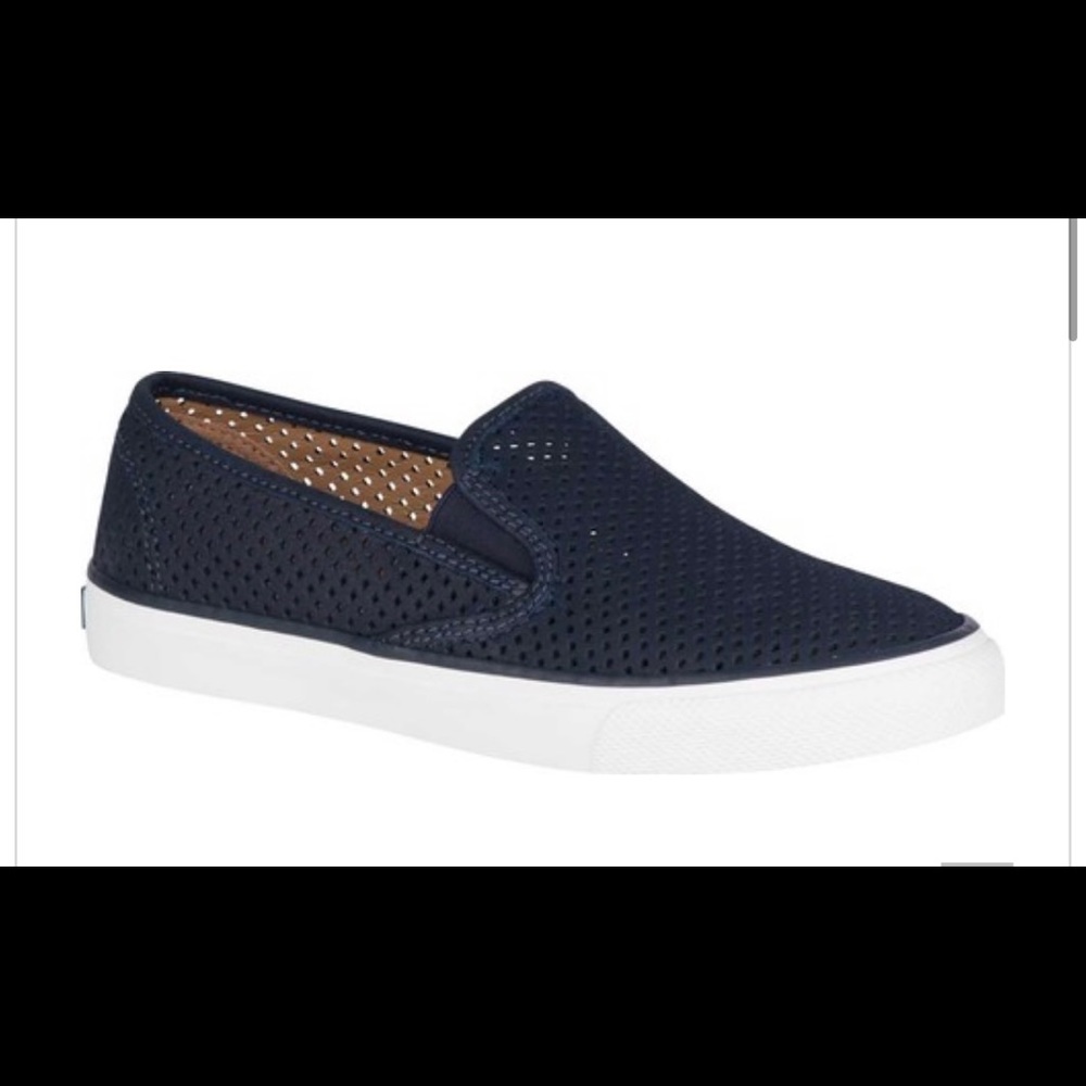 Navy Blue Slip-On Women's Sneakers